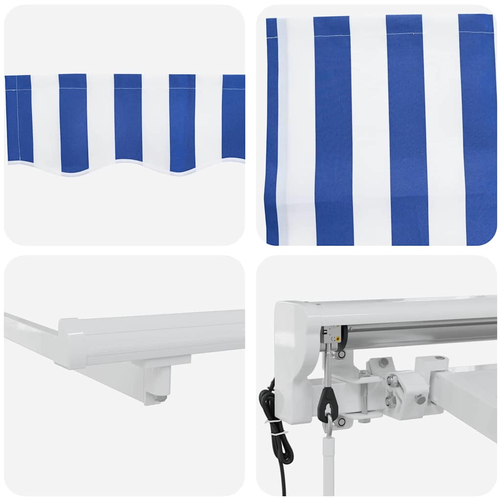Zijde Frame Blauw en Wit 350 x 200 cm Polyester met PU-coating is nu te koop bij PeponiXL, paradijselijk wonen!
