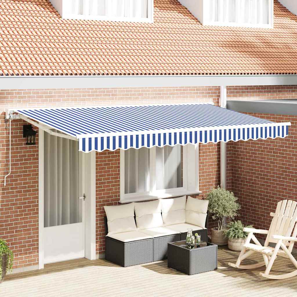 Zijde Frame Blauw en Wit 350 x 200 cm Polyester met PU-coating is nu te koop bij PeponiXL, paradijselijk wonen!