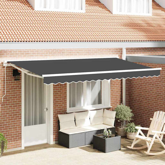 Zijde Frame Antraciet 350 x 200 cm Polyester met PU-coating is nu te koop bij PeponiXL, paradijselijk wonen!