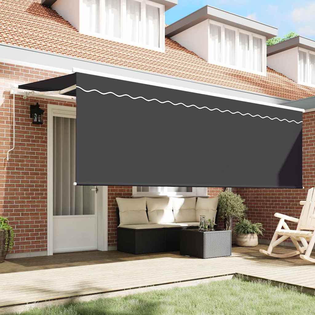 Inklapbaar Zonnescherm Antraciet 350 x 200 cm is nu te koop bij PeponiXL, paradijselijk wonen!