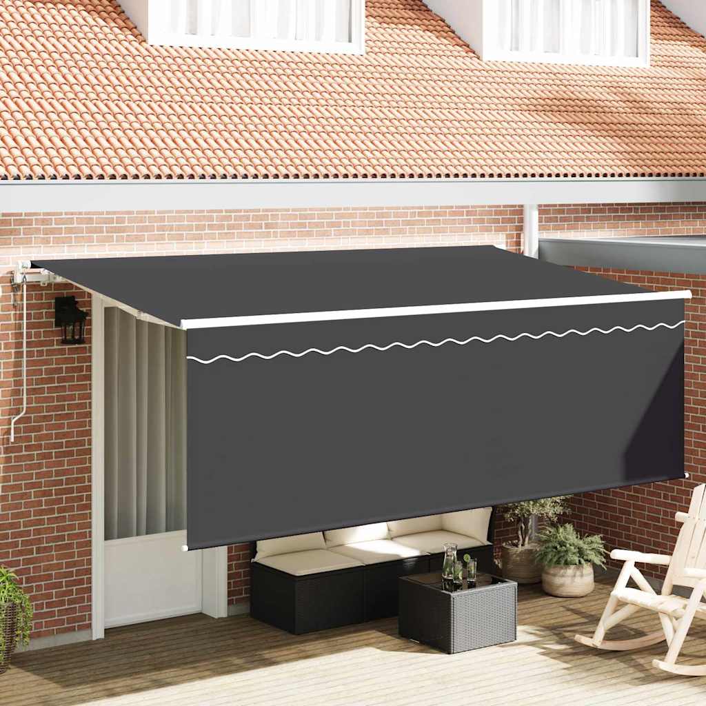 Inklapbaar Zonnescherm Antraciet 350 x 200 cm is nu te koop bij PeponiXL, paradijselijk wonen!