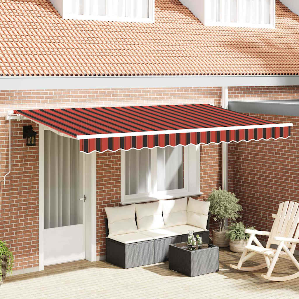 Inklapbaar Zonnescherm Oranje 350 x 200 cm Stof is nu te koop bij PeponiXL, paradijselijk wonen!