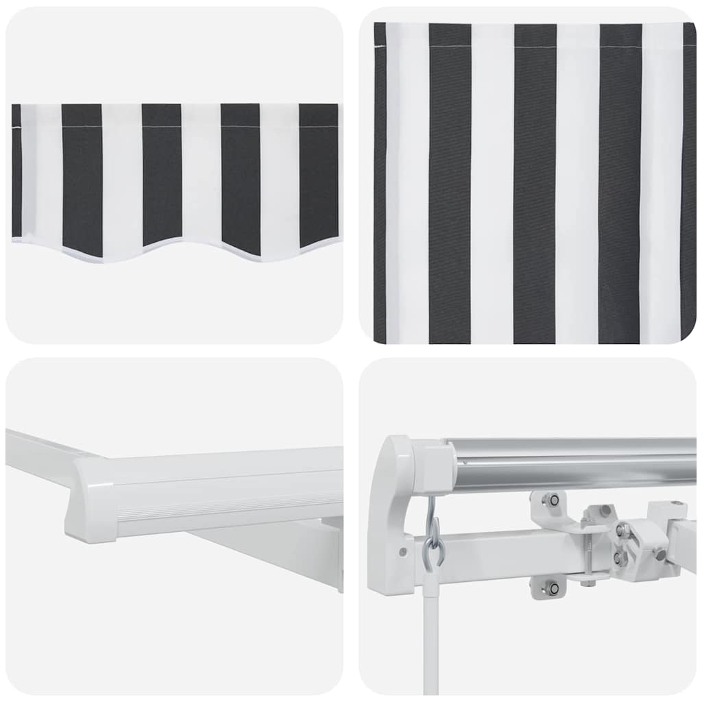 Inklapbaar Zonnescherm Antraciet 350 x 200 cm Stof is nu te koop bij PeponiXL, paradijselijk wonen!