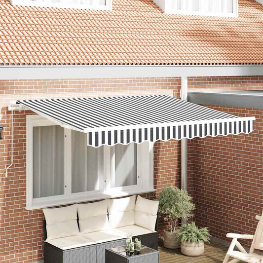 Inklapbaar Zonnescherm Antraciet 350 x 200 cm Stof is nu te koop bij PeponiXL, paradijselijk wonen!
