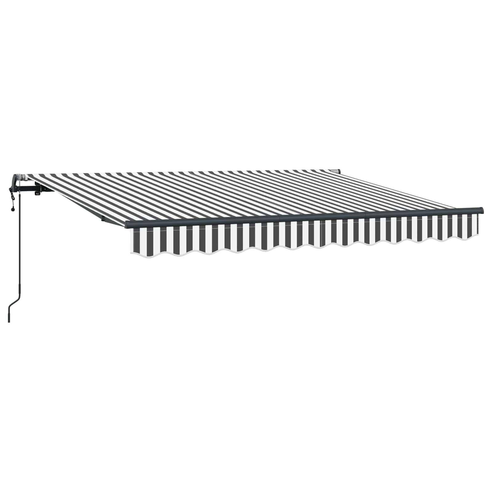 Inklapbaar Zonnescherm Antraciet 350 x 200 cm Stof is nu te koop bij PeponiXL, paradijselijk wonen!