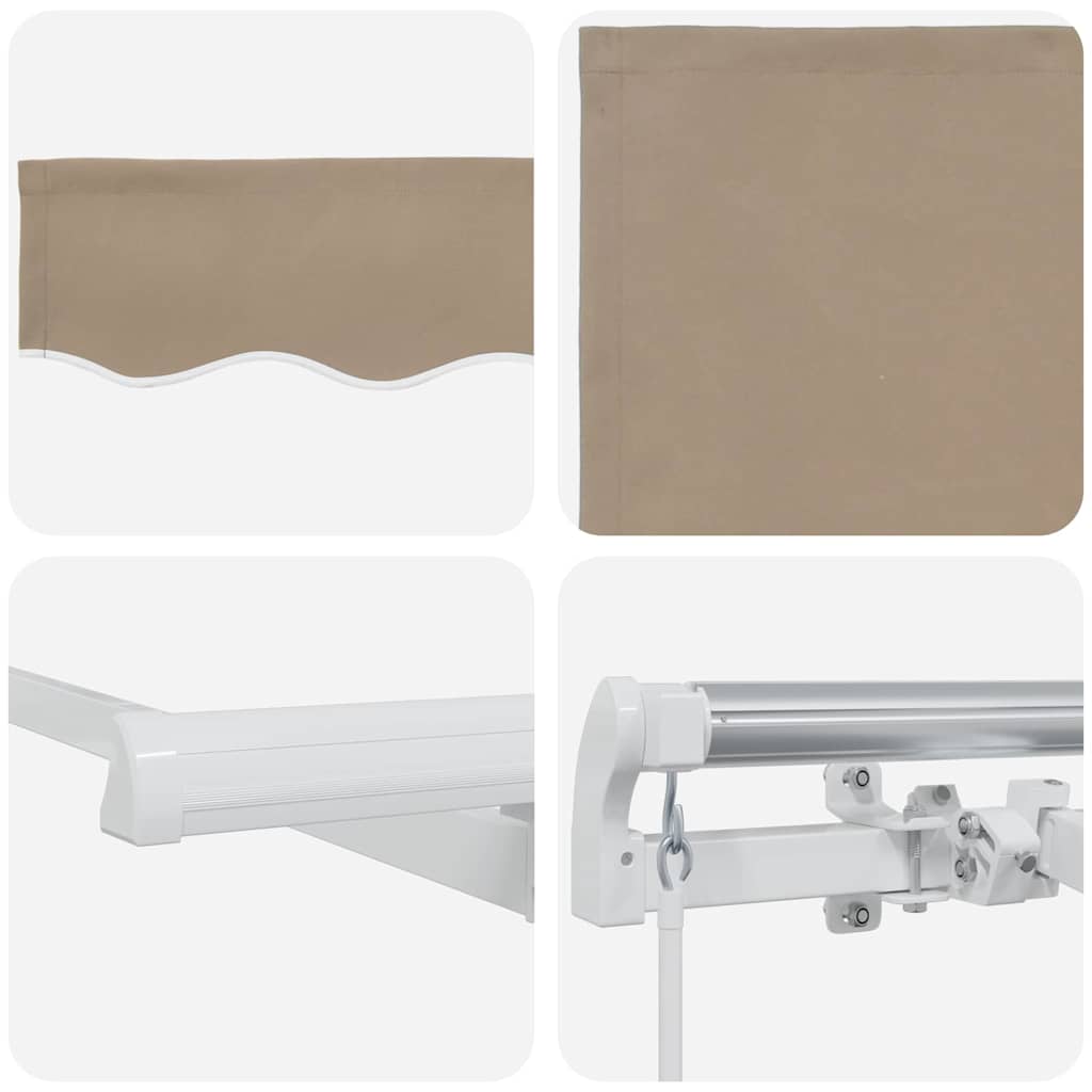 Inklapbaar Zonnescherm Beige 350 x 200 cm Stof is nu te koop bij PeponiXL, paradijselijk wonen!