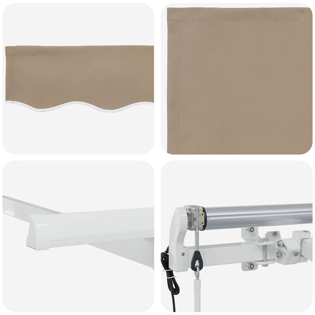 Inklapbaar Zonnescherm Beige 350 x 200 cm Stof is nu te koop bij PeponiXL, paradijselijk wonen!