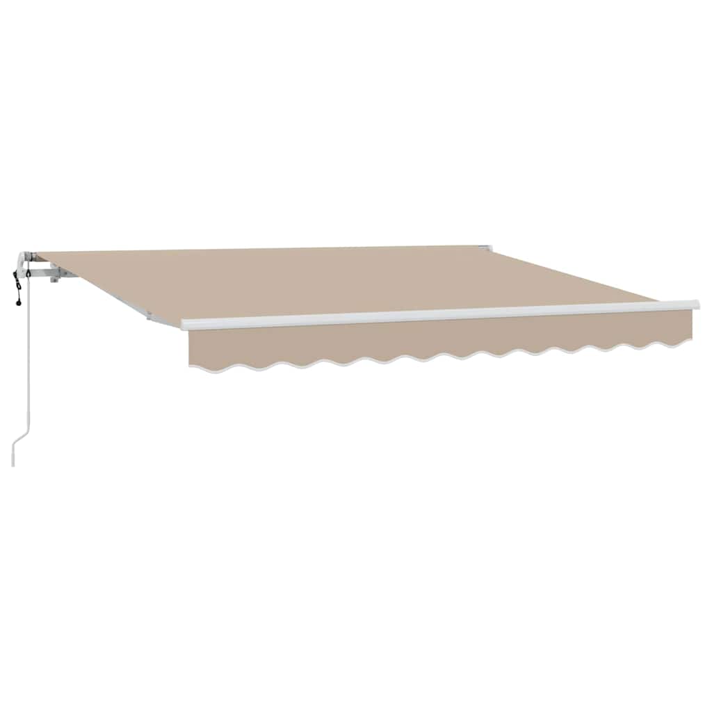 Inklapbaar Zonnescherm Beige 350 x 200 cm Stof is nu te koop bij PeponiXL, paradijselijk wonen!