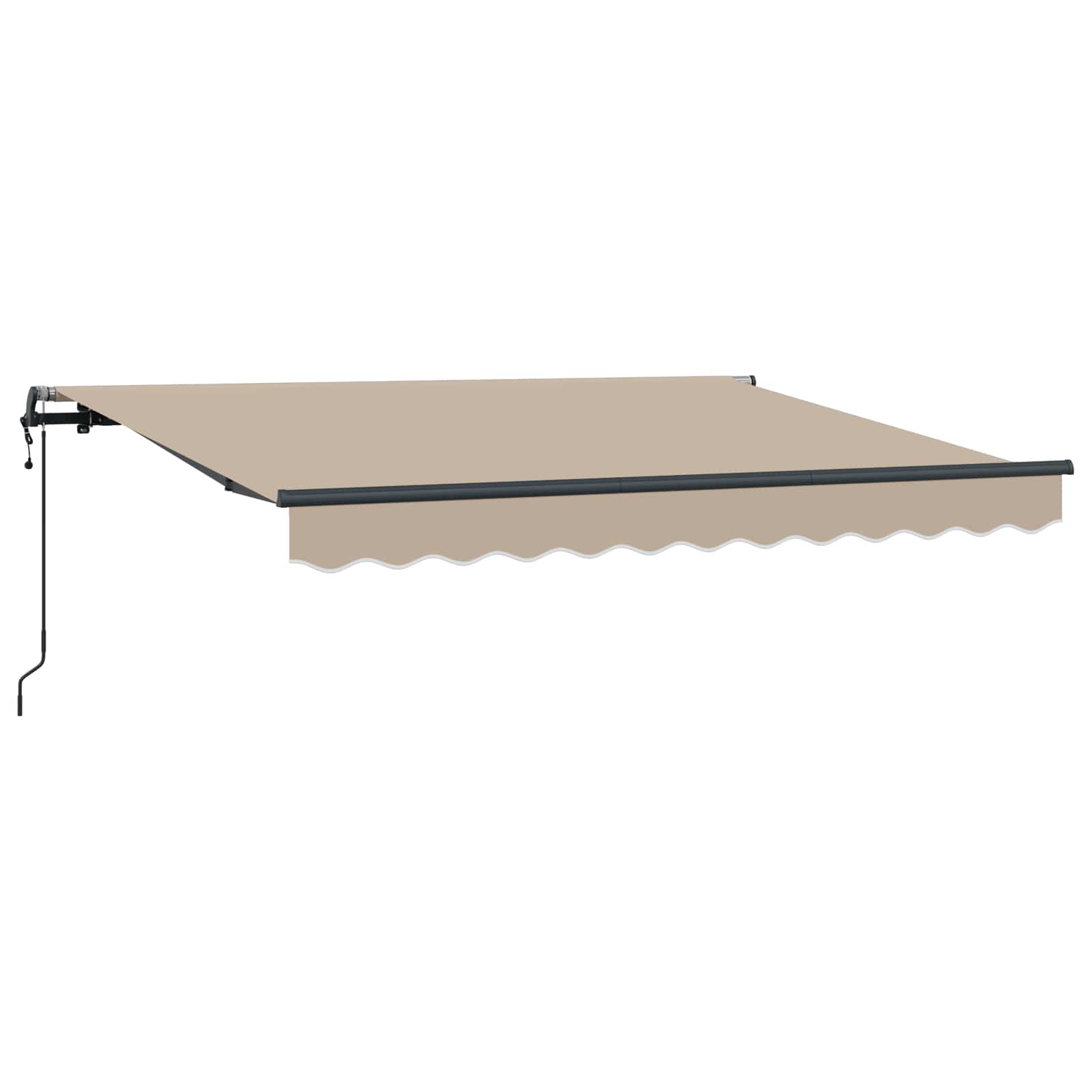Inklapbaar Zonnescherm Beige 350 x 200 cm Stof is nu te koop bij PeponiXL, paradijselijk wonen!