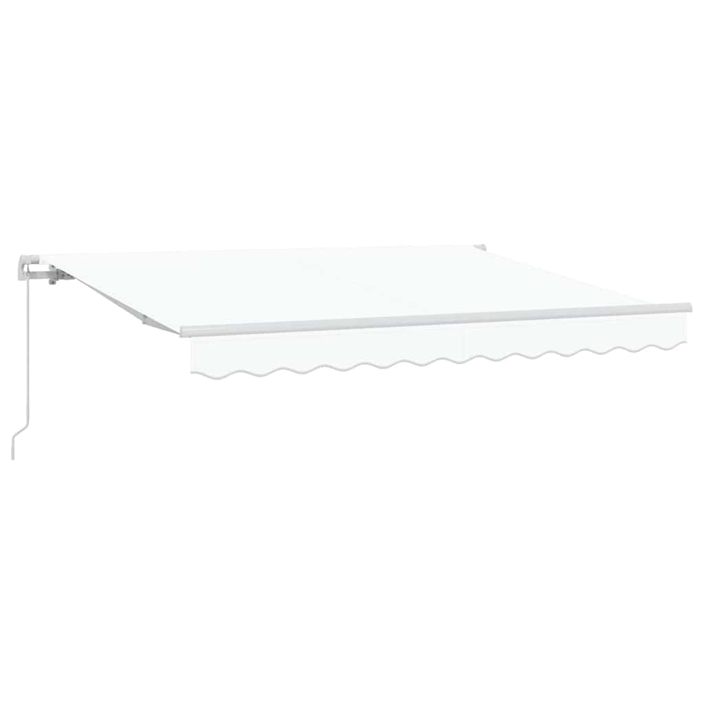 Inklapbaar Zonnescherm Wit 350 x 200 cm Stof is nu te koop bij PeponiXL, paradijselijk wonen!