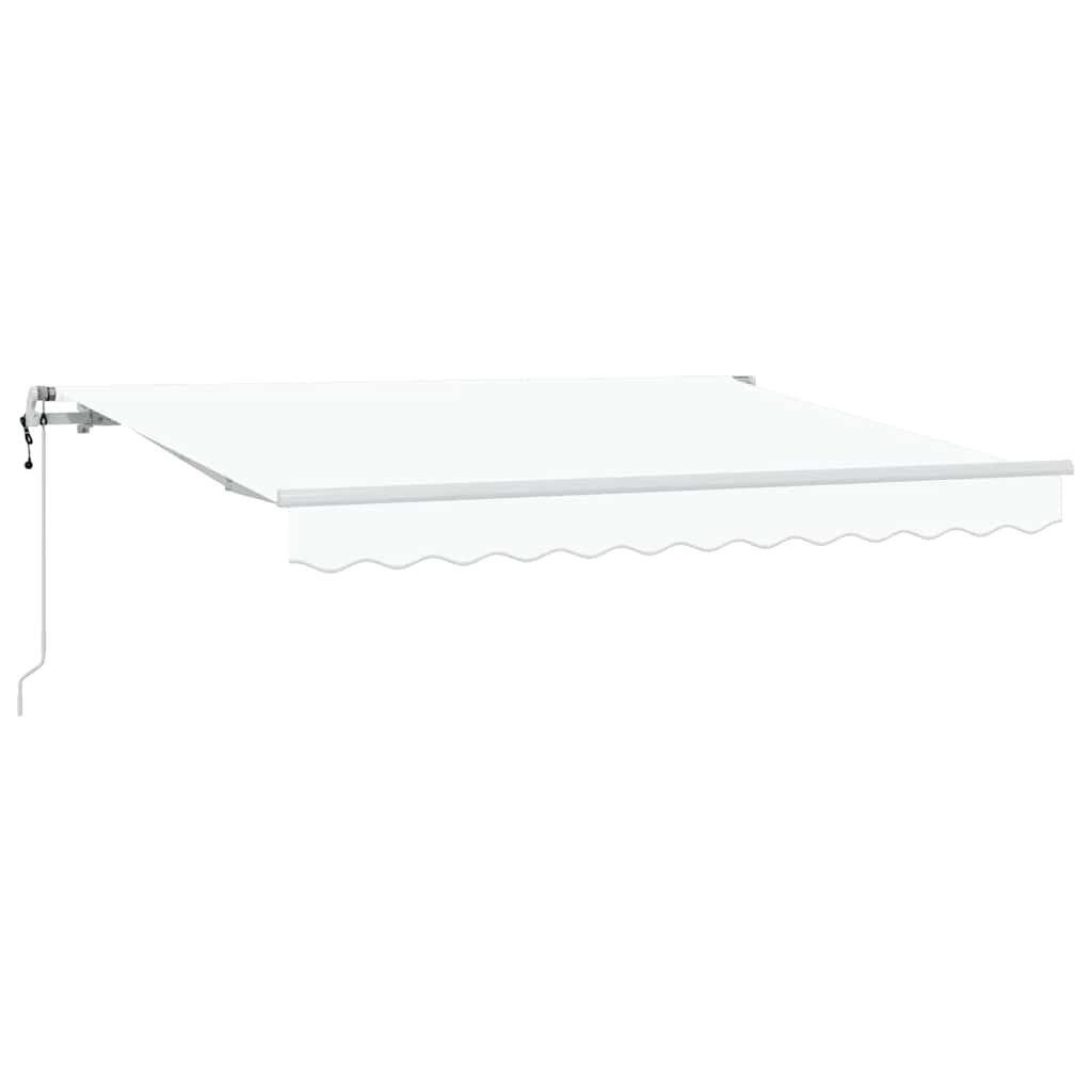 Inklapbaar Zonnescherm Wit 350 x 200 cm Stof is nu te koop bij PeponiXL, paradijselijk wonen!