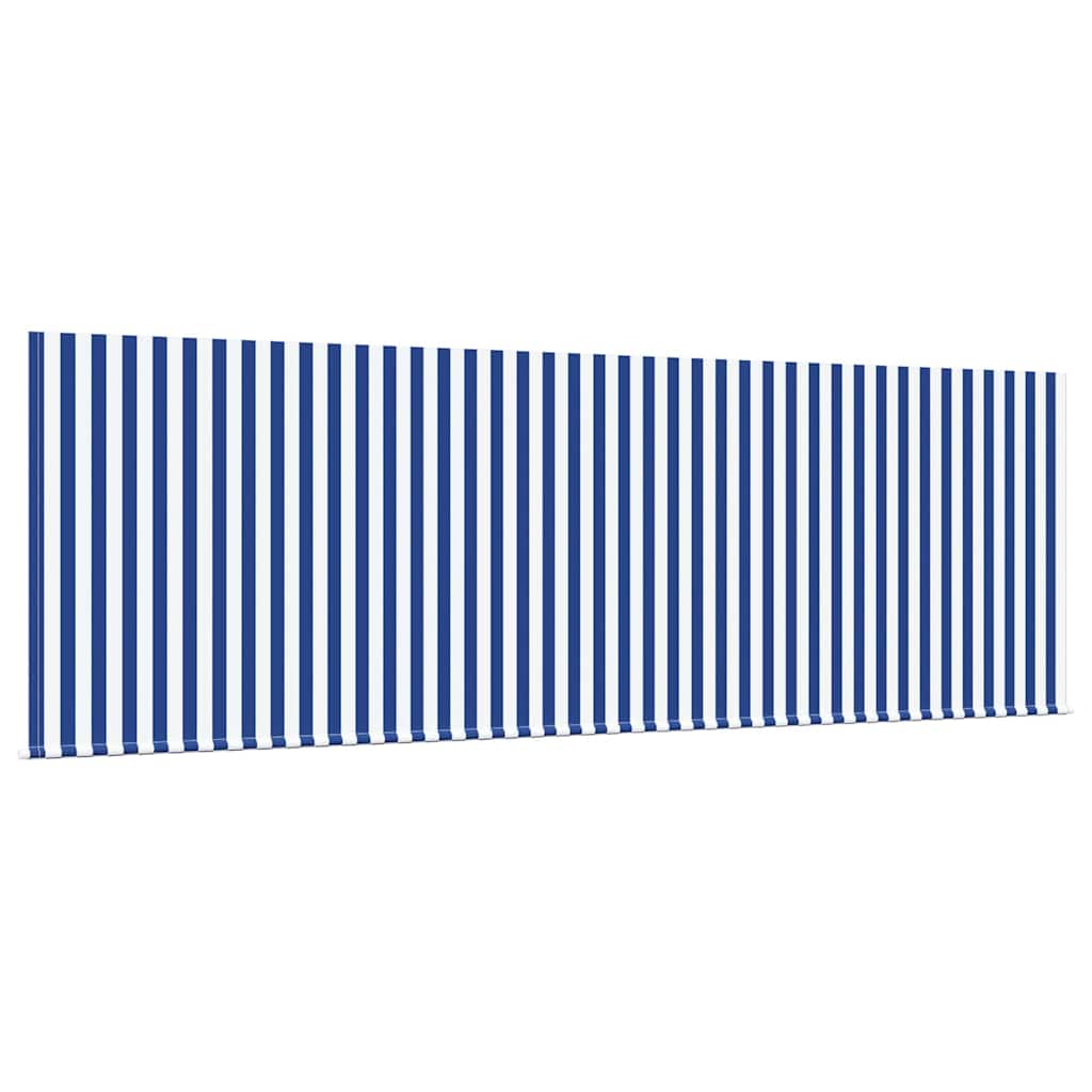 Inklapbaar Zonnescherm Blauw en Wit 400 x 200 cm is nu te koop bij PeponiXL, paradijselijk wonen!