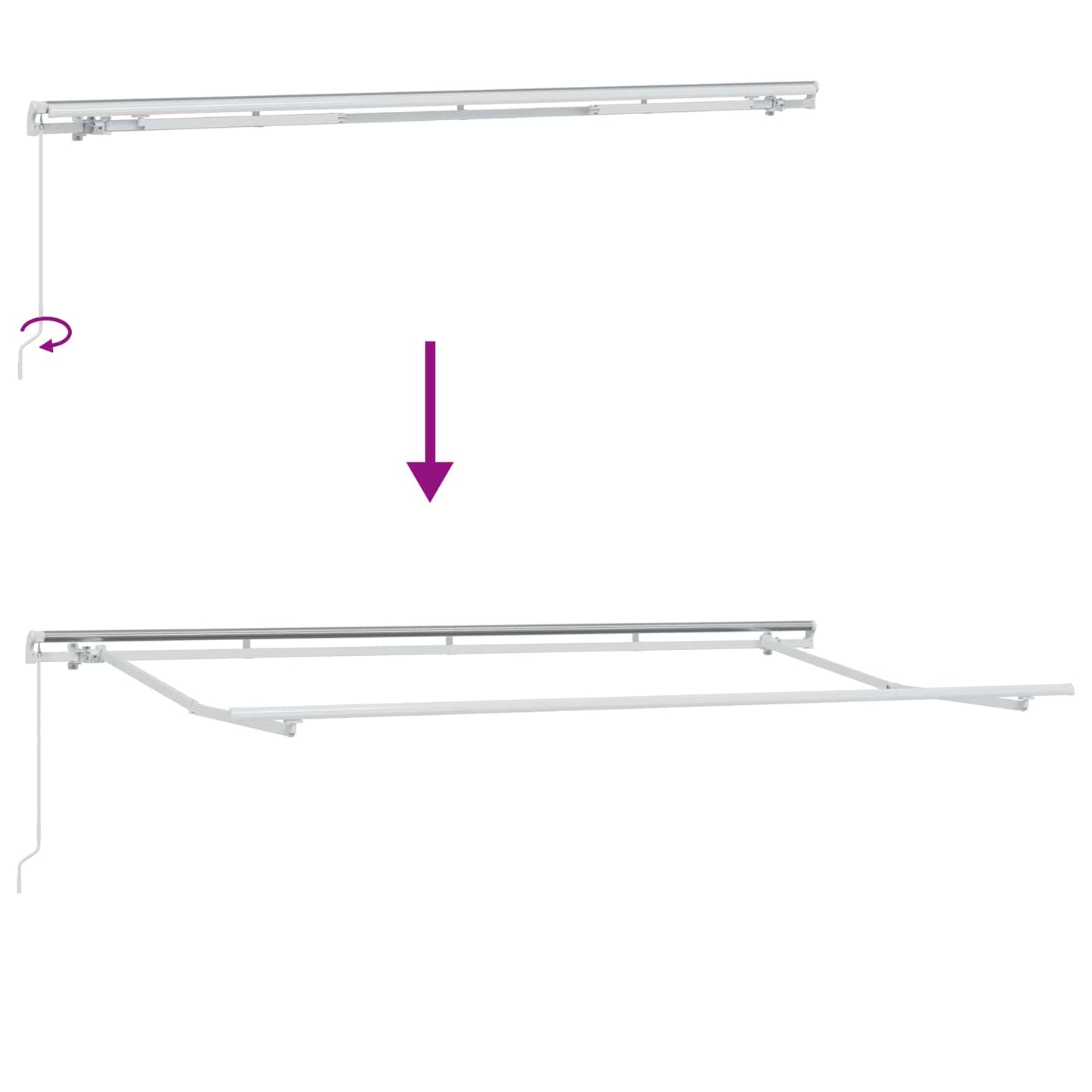 Inklapbaar Zonnescherm Antraciet 400 x 200 cm is nu te koop bij PeponiXL, paradijselijk wonen!