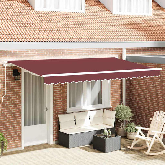 Inklapbaar Zonnescherm Bordeauxrood 400 x 200 cm Stof is nu te koop bij PeponiXL, paradijselijk wonen!