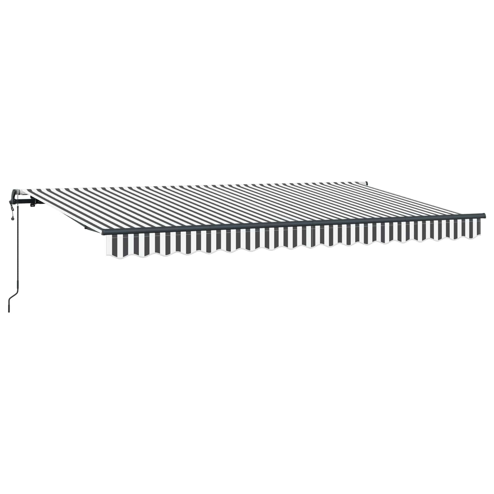 Inklapbaar Zonnescherm Antraciet 400 x 200 cm Stof is nu te koop bij PeponiXL, paradijselijk wonen!