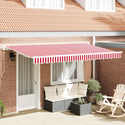 Inklapbaar Zonnescherm Rood 400 x 200 cm Stof is nu te koop bij PeponiXL, paradijselijk wonen!
