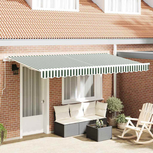 Inklapbaar Zonnescherm Groen 400 x 200 cm Stof is nu te koop bij PeponiXL, paradijselijk wonen!
