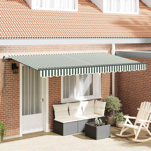 Inklapbaar Zonnescherm Groen 400 x 200 cm Stof is nu te koop bij PeponiXL, paradijselijk wonen!