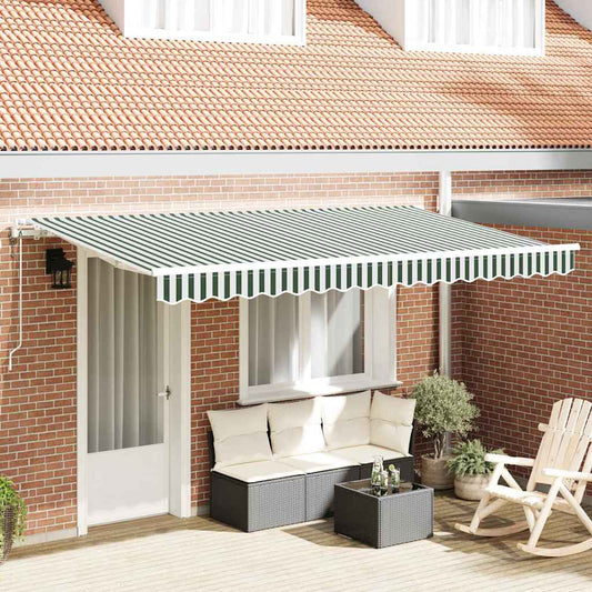 Inklapbaar Zonnescherm Groen 400 x 200 cm Stof is nu te koop bij PeponiXL, paradijselijk wonen!