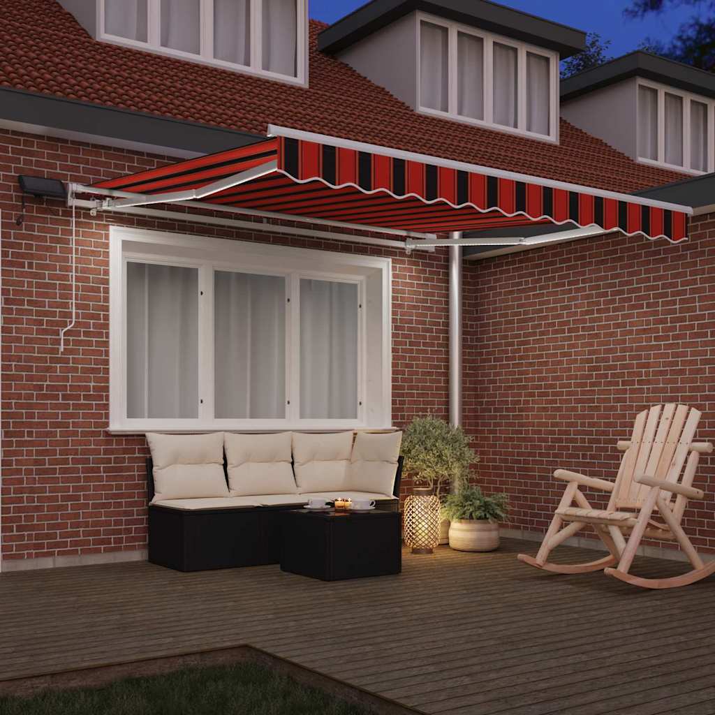 Inklapbaar Zonnescherm Oranje en bruin 300 x 250 cm is nu te koop bij PeponiXL, paradijselijk wonen!