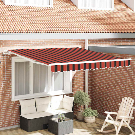 Elektrisch Uittrekbaar Zonnescherm Oranje en bruin 300 x 250 cm is nu te koop bij PeponiXL, paradijselijk wonen!