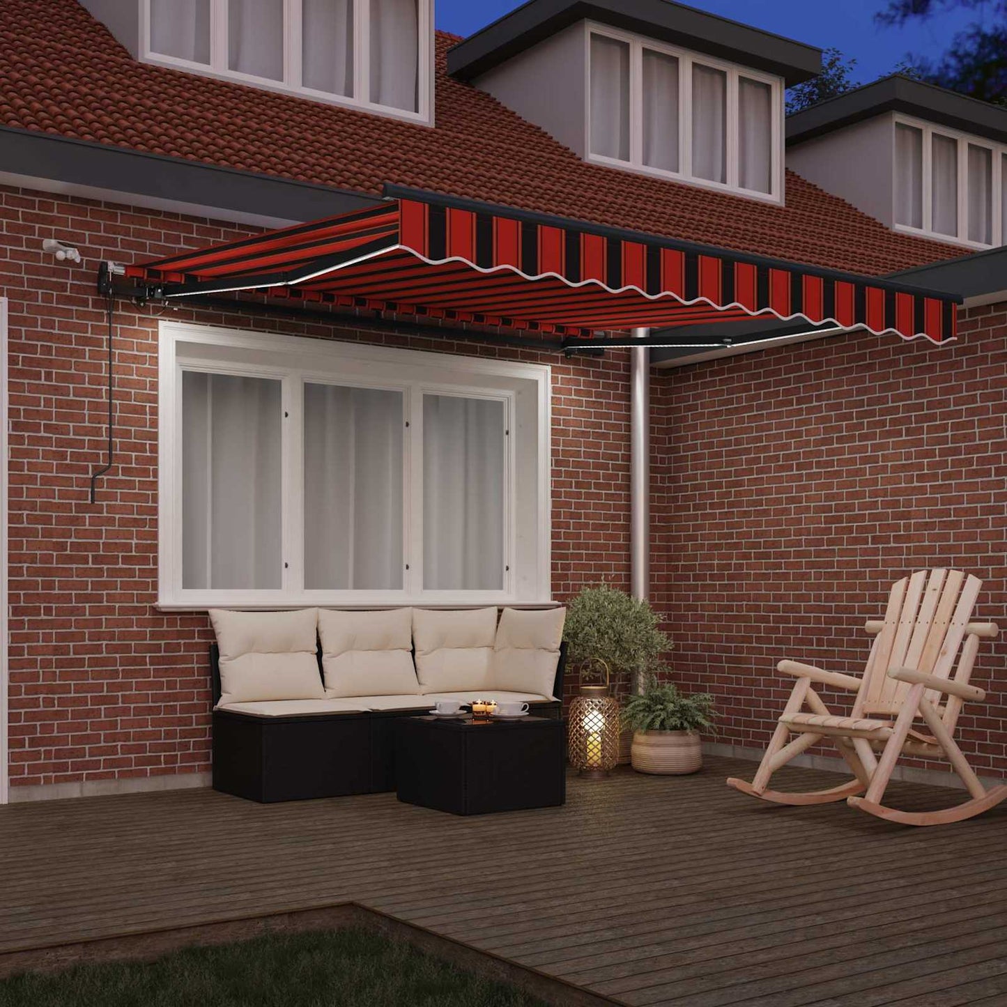 Luifeldoek met Oranje en bruin 300 x 250 cm Polyester is nu te koop bij PeponiXL, paradijselijk wonen!