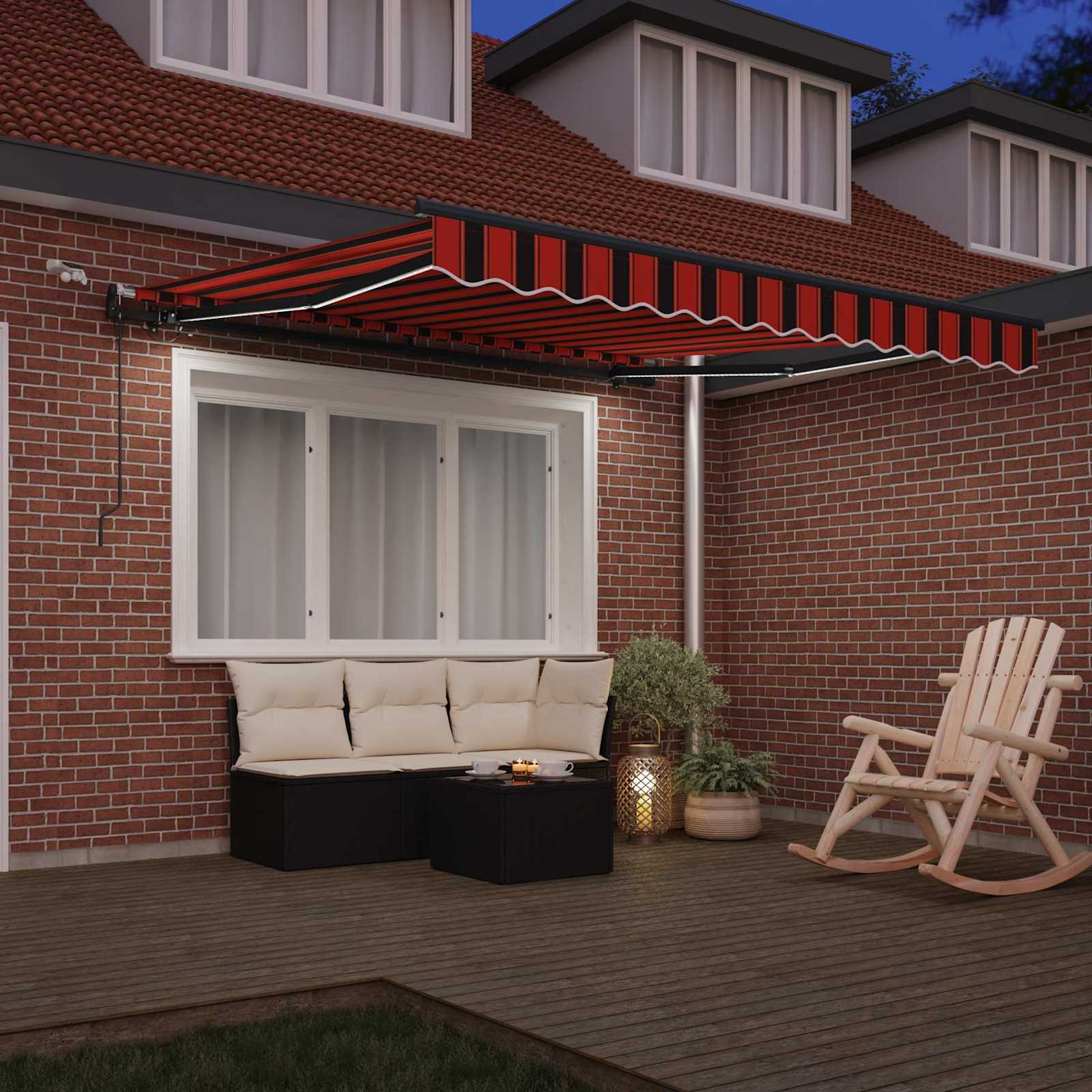 Luifeldoek met Oranje en bruin 300 x 250 cm Polyester is nu te koop bij PeponiXL, paradijselijk wonen!