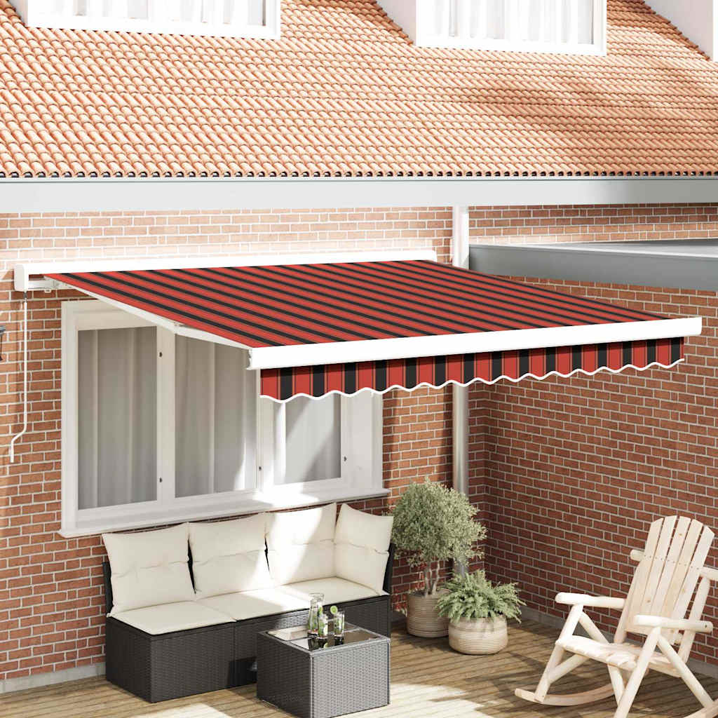 Inklapbaar Zonnescherm Rood en Zwart 300 x 250 cm is nu te koop bij PeponiXL, paradijselijk wonen!