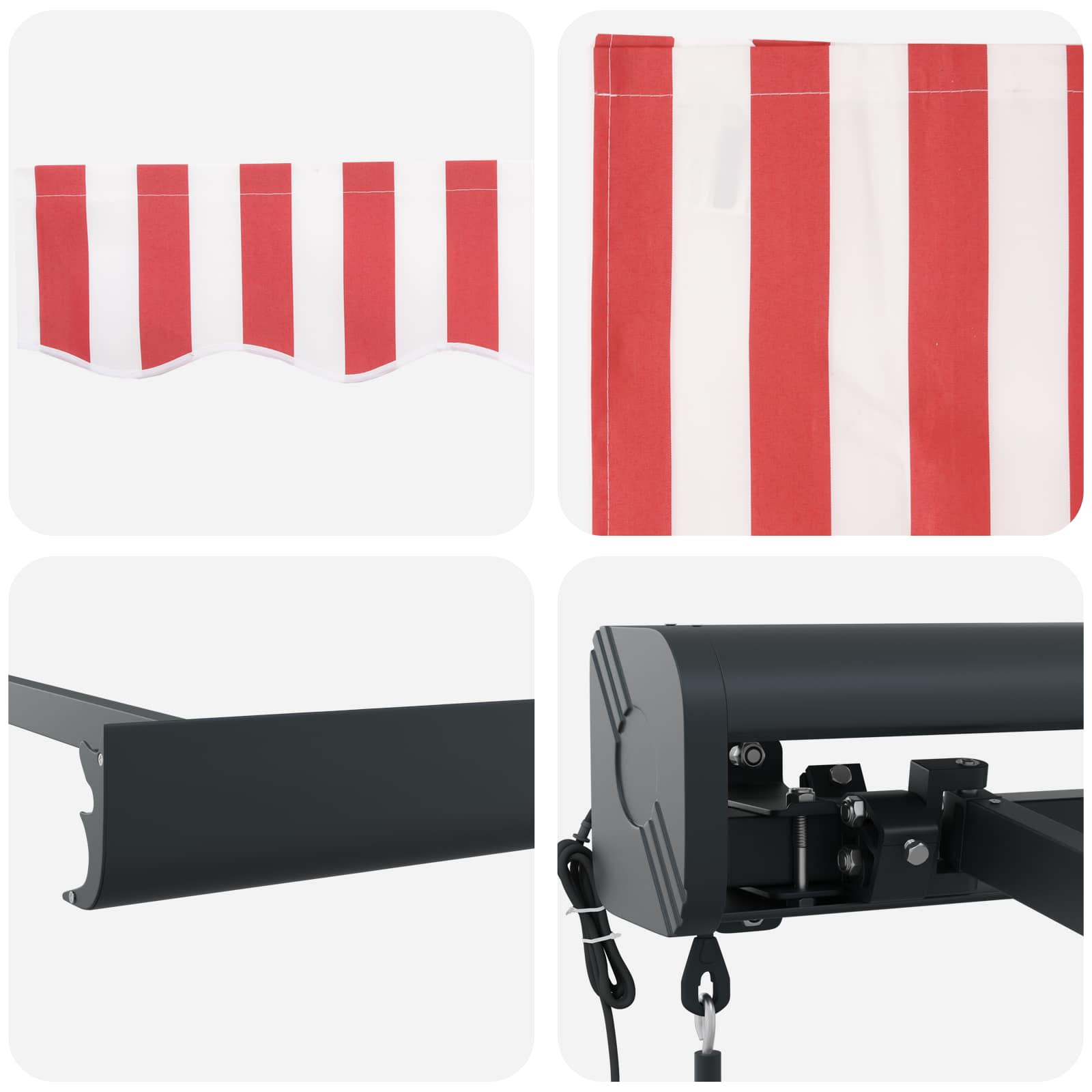 Markies Rood en Wit 300 x 250 cm Polyester en Aluminium is nu te koop bij PeponiXL, paradijselijk wonen!