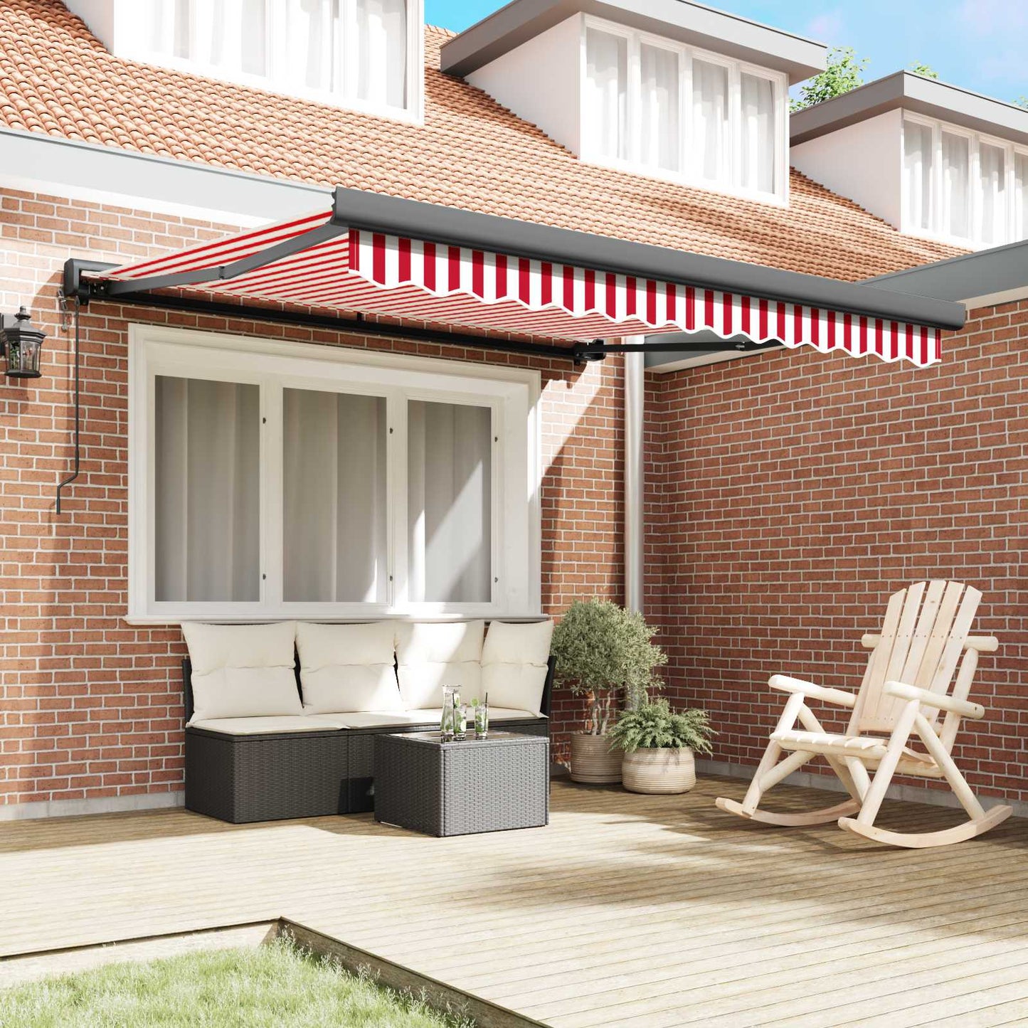 Markies Rood en Wit 300 x 250 cm Polyester en Aluminium is nu te koop bij PeponiXL, paradijselijk wonen!