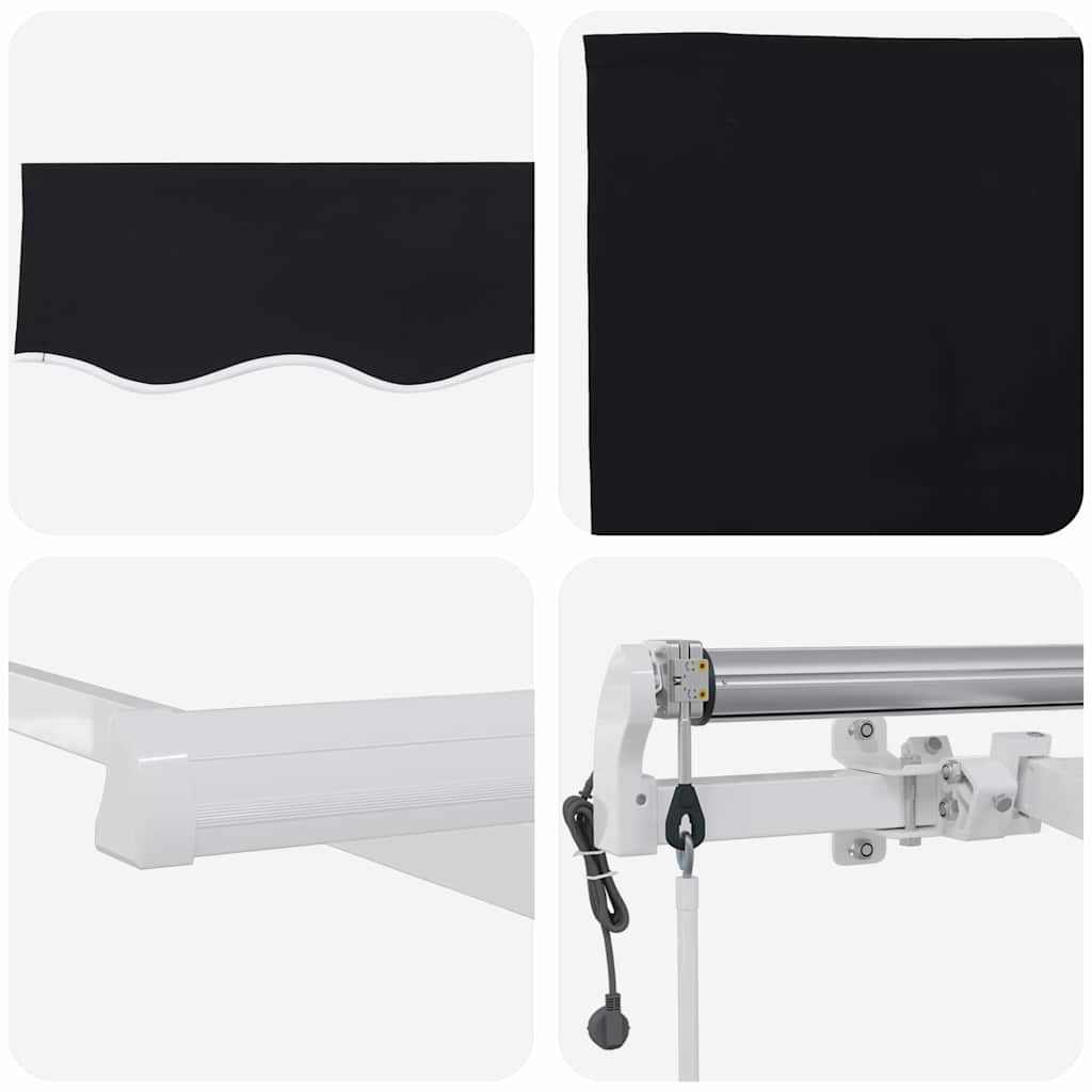 Elektrisch Uittrekbaar Zonnescherm Zwart 300 x 250 cm is nu te koop bij PeponiXL, paradijselijk wonen!