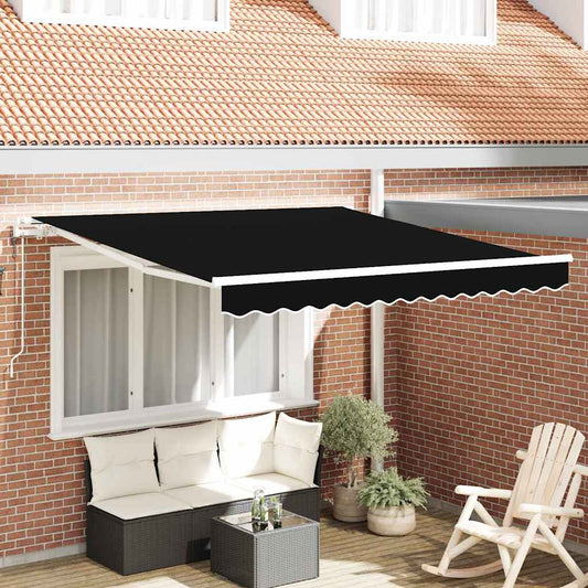 Elektrisch Uittrekbaar Zonnescherm Zwart 300 x 250 cm is nu te koop bij PeponiXL, paradijselijk wonen!
