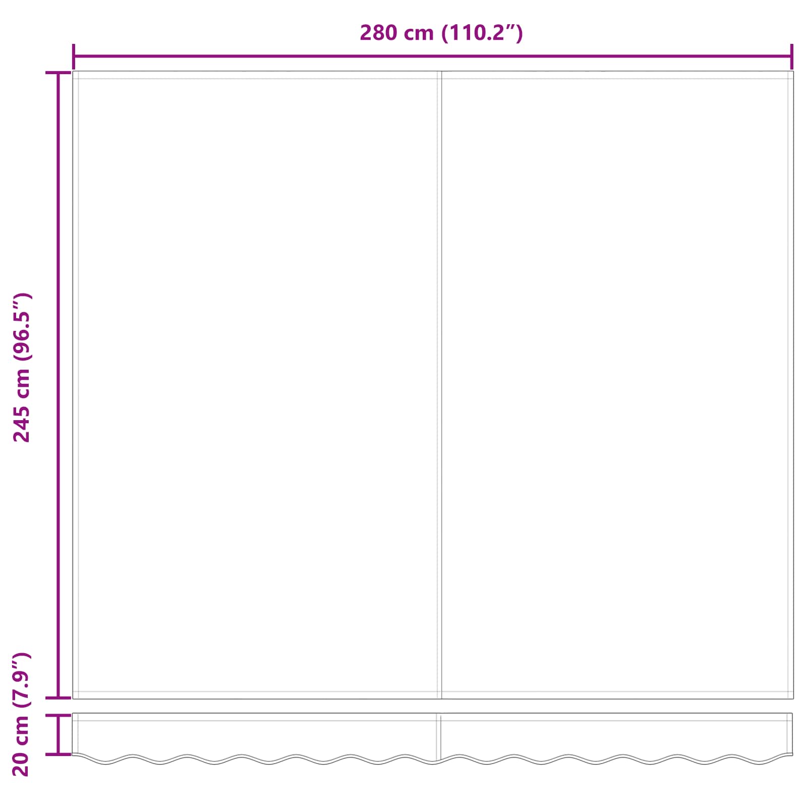 Inklapbaar Zonnescherm Zwart 300 x 250 cm Polyester en staal is nu te koop bij PeponiXL, paradijselijk wonen!