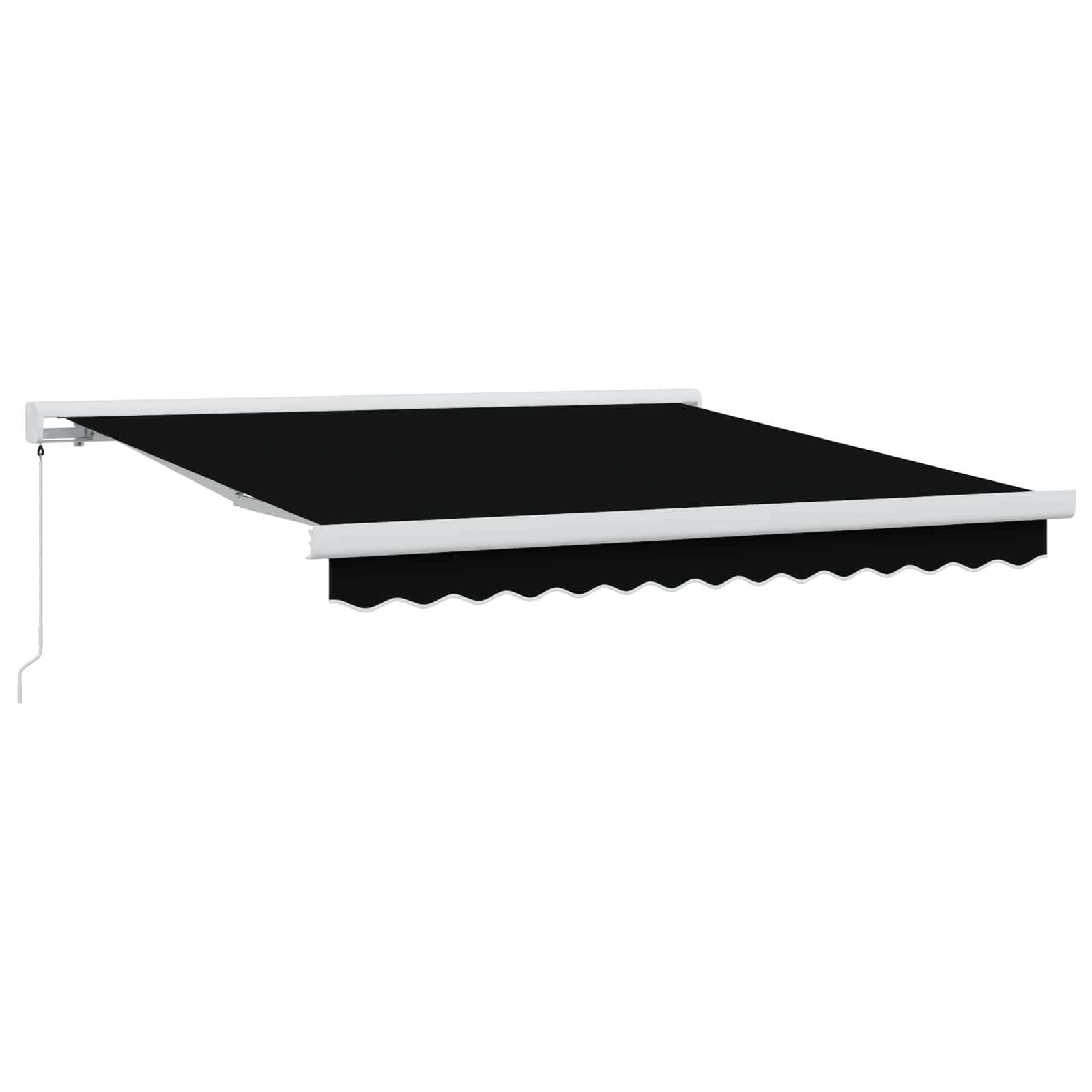 Inklapbaar Zonnescherm Zwart 300 x 250 cm Stof en Metaal is nu te koop bij PeponiXL, paradijselijk wonen!