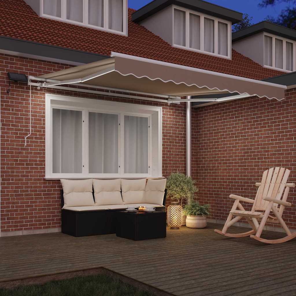 Inklapbaar Zonnescherm met Beige 300 x 250 cm Stof is nu te koop bij PeponiXL, paradijselijk wonen!