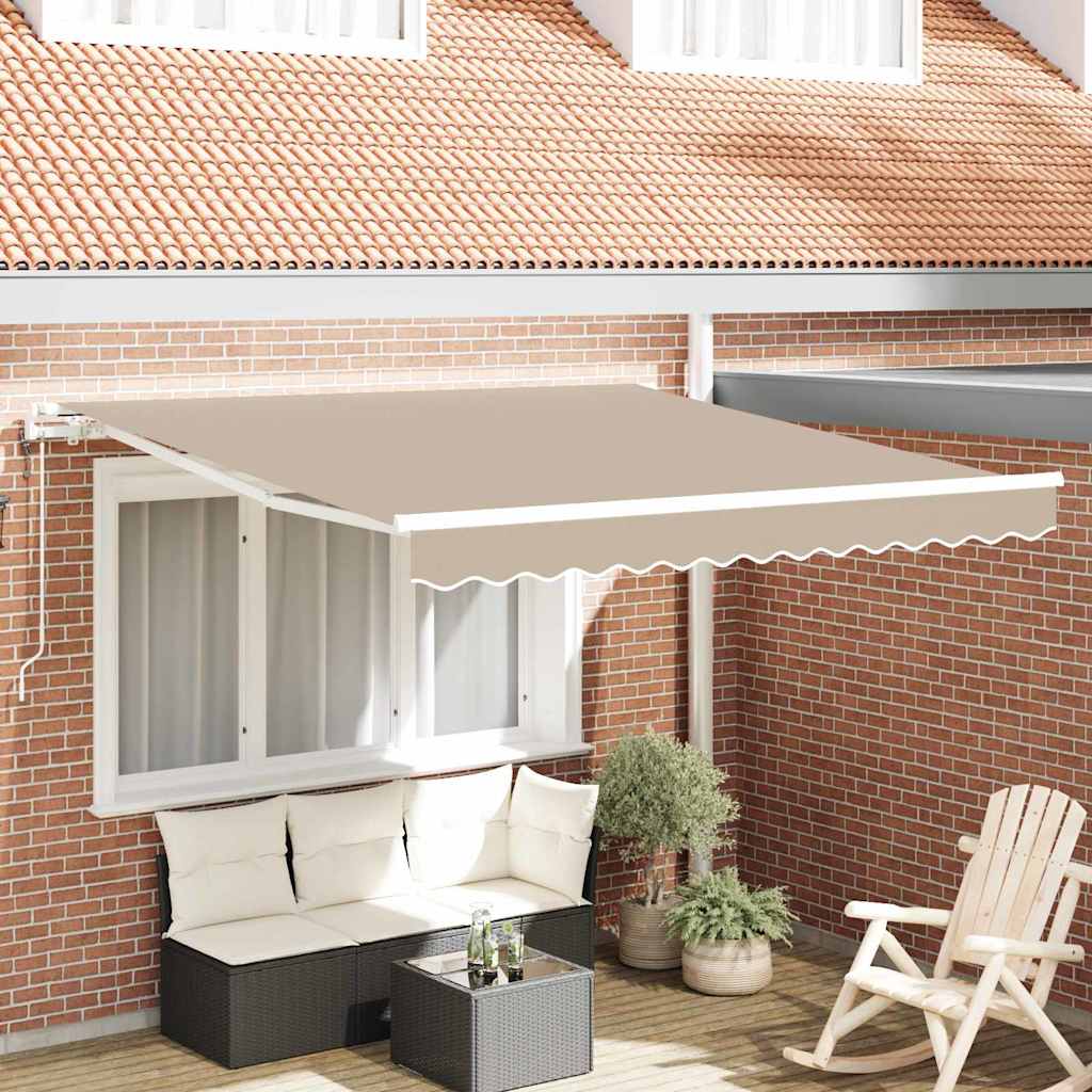 Elektrisch Uittrekbaar Zonnescherm Beige 300 x 250 cm is nu te koop bij PeponiXL, paradijselijk wonen!