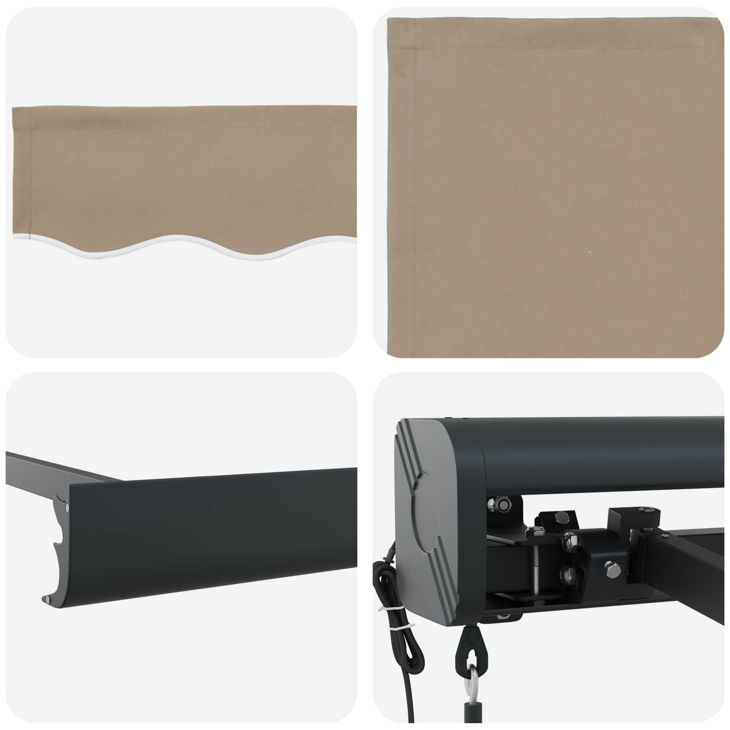 Markies Beige 300 x 250 cm Polyester en Aluminium is nu te koop bij PeponiXL, paradijselijk wonen!