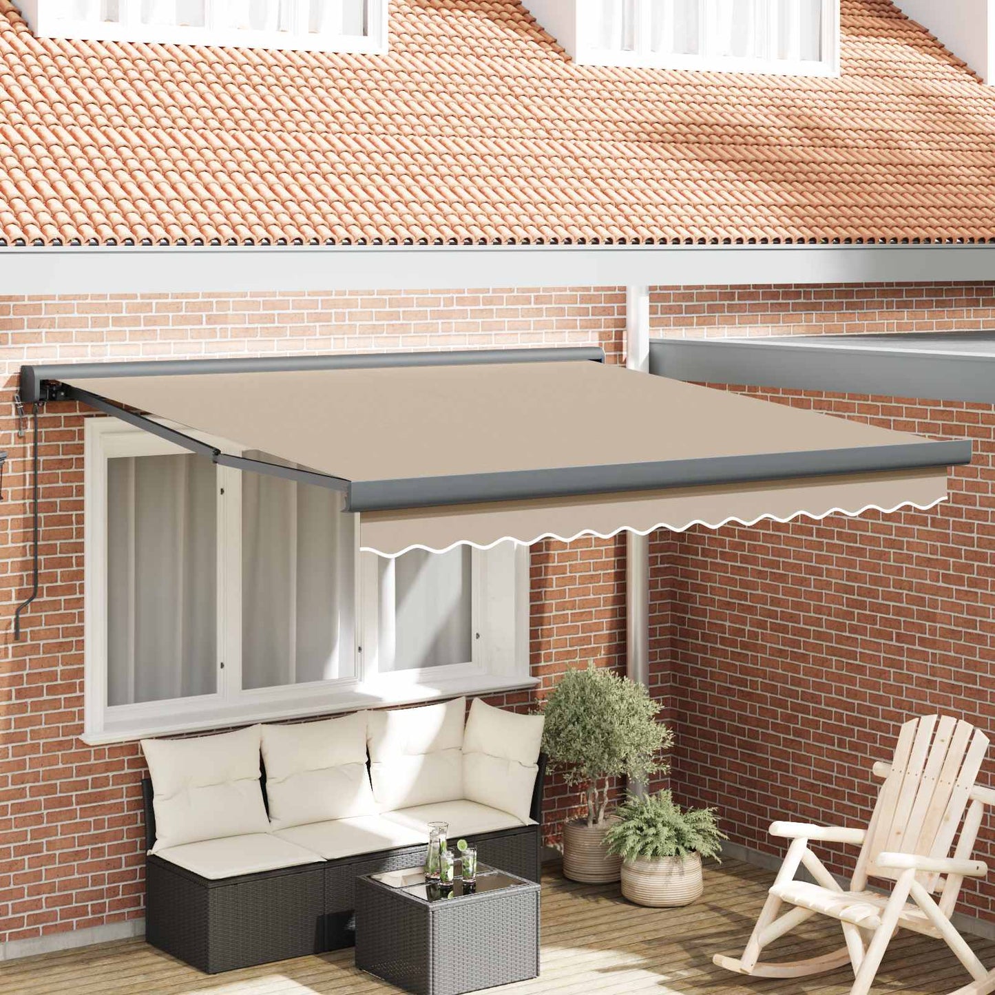 Markies Beige 300 x 250 cm Polyester en Aluminium is nu te koop bij PeponiXL, paradijselijk wonen!