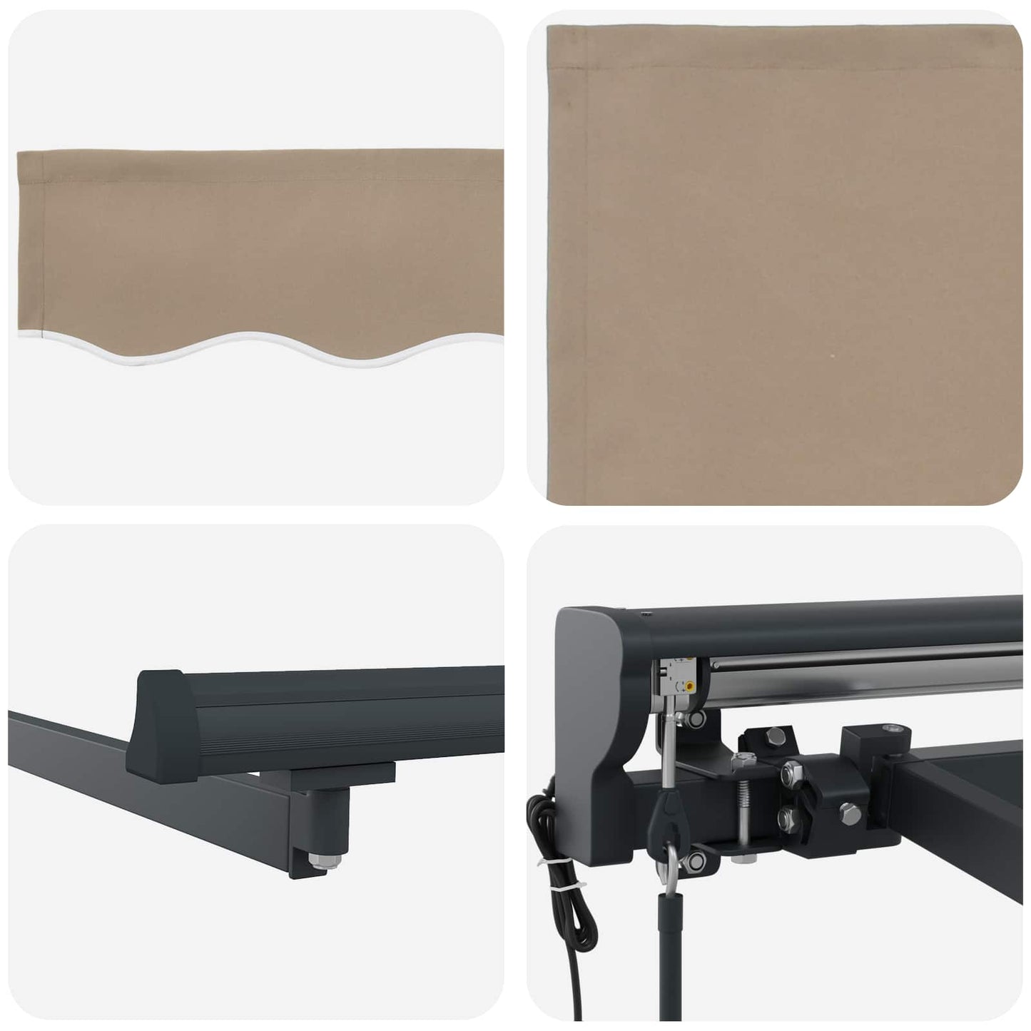 Zijde Frame Beige 300 x 250 cm Polyester met PU-coating is nu te koop bij PeponiXL, paradijselijk wonen!
