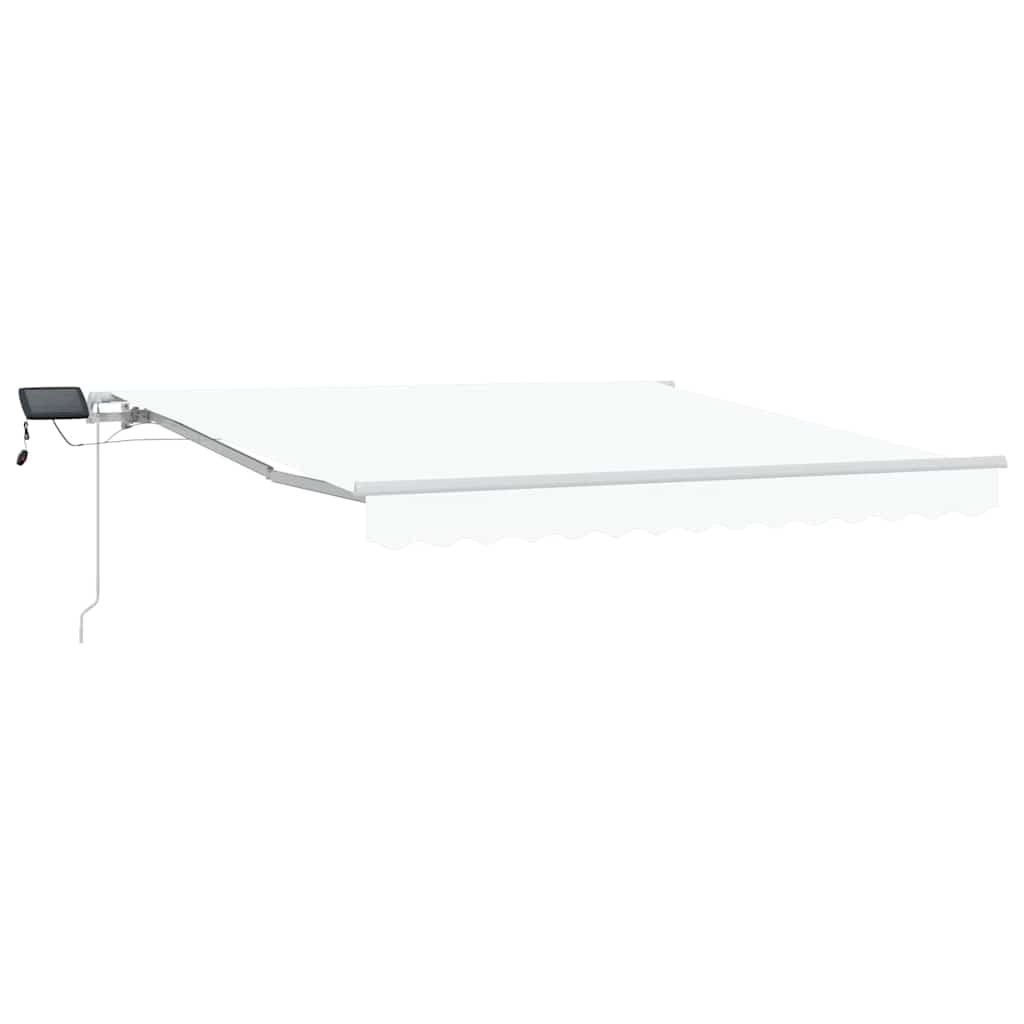 Inklapbaar Zonnescherm Wit 300 x 250 cm Stof en Staal is nu te koop bij PeponiXL, paradijselijk wonen!