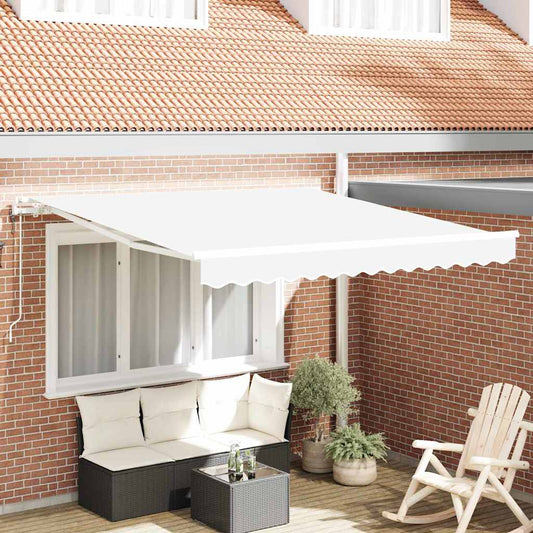 Elektrisch Uittrekbaar Zonnescherm Wit 300 x 250 cm is nu te koop bij PeponiXL, paradijselijk wonen!