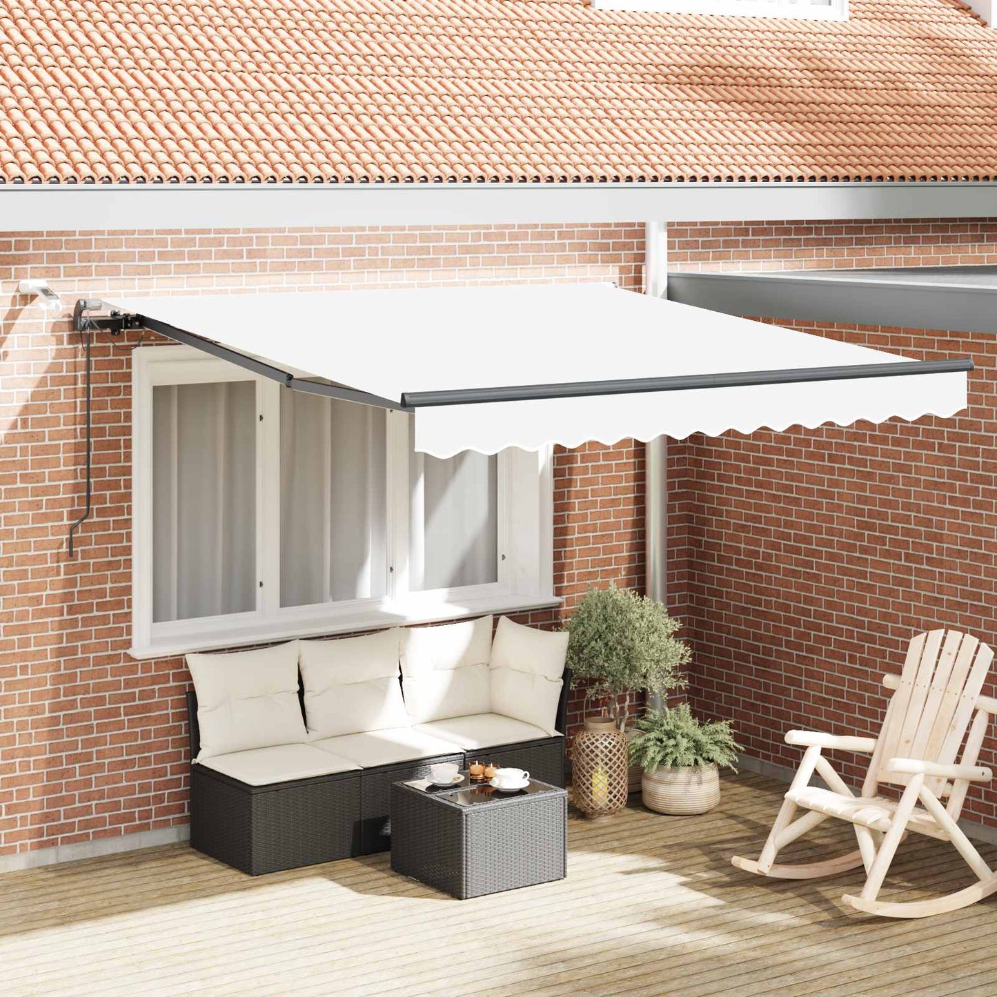 Luifeldoek met Wit 300 x 250 cm Polyester is nu te koop bij PeponiXL, paradijselijk wonen!