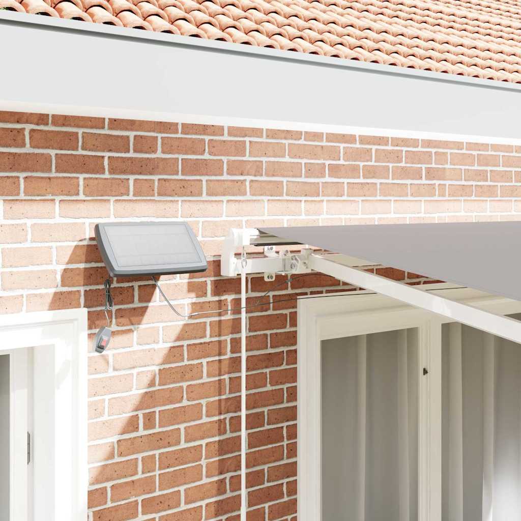 Inklapbaar Zonnescherm Lichtgrijs 300 x 250 cm Stof en Staal is nu te koop bij PeponiXL, paradijselijk wonen!