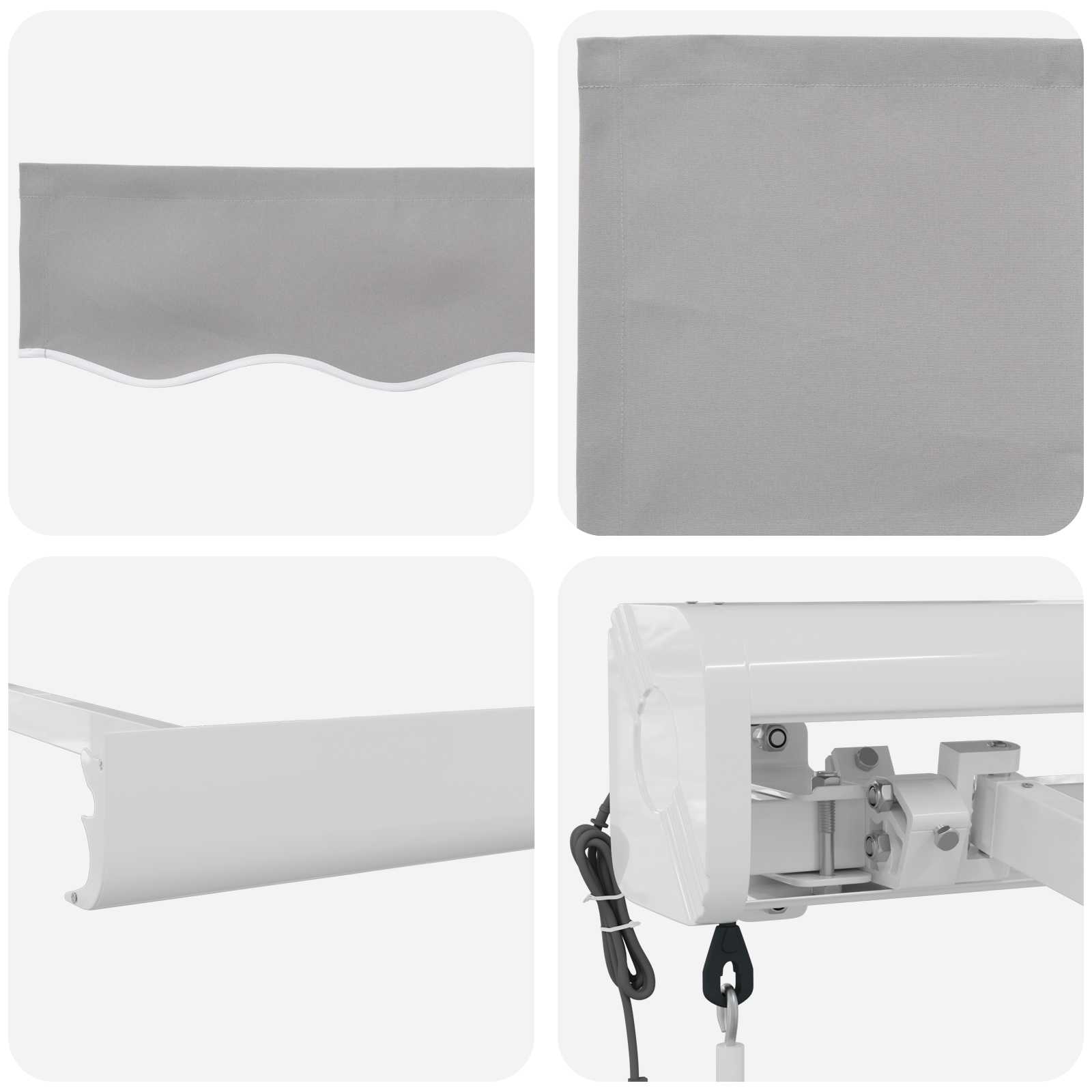 Markies Lichtgrijs 300 x 250 x 165 cm Polyester en Aluminium is nu te koop bij PeponiXL, paradijselijk wonen!