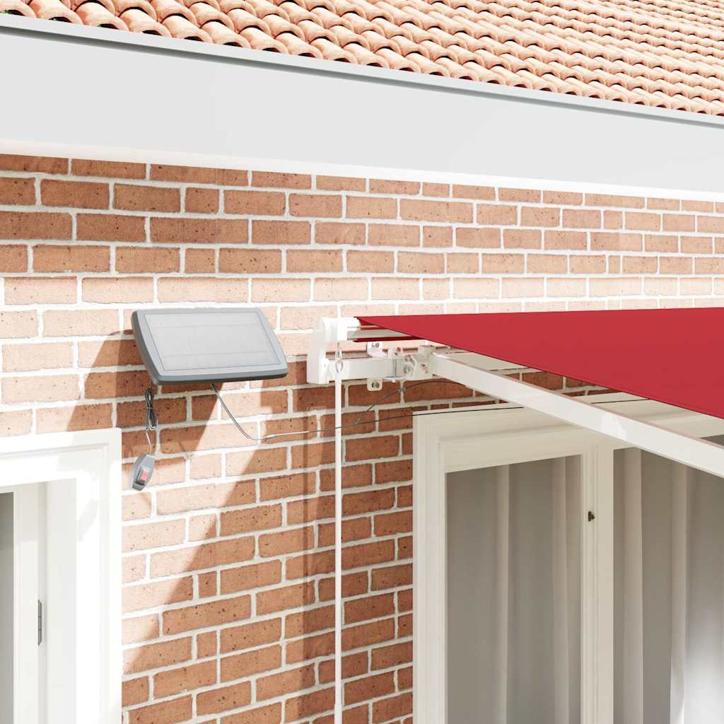 Inklapbaar Zonnescherm Rood 300 x 250 cm Stof en Staal is nu te koop bij PeponiXL, paradijselijk wonen!