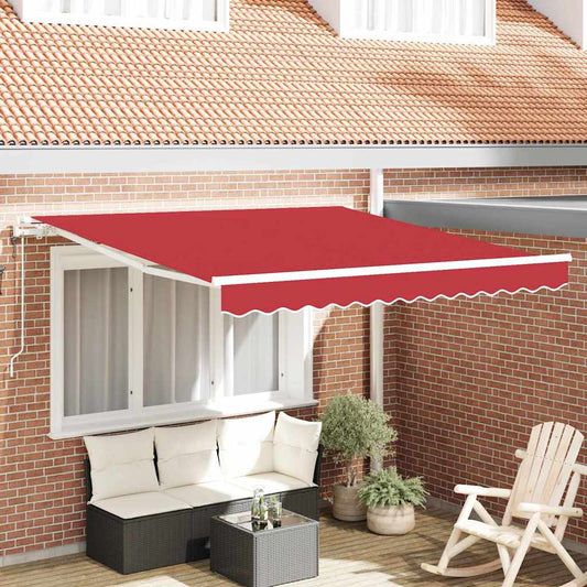 Elektrisch Uittrekbaar Zonnescherm Rood 300 x 250 cm is nu te koop bij PeponiXL, paradijselijk wonen!