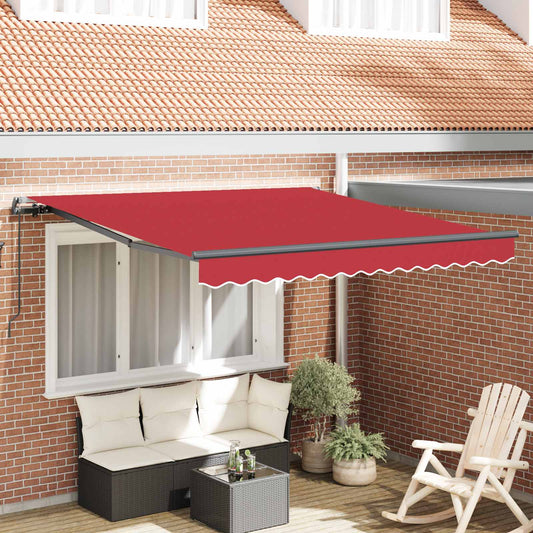 Inklapbaar Zonnescherm Rood 300 x 250 cm Polyester en staal is nu te koop bij PeponiXL, paradijselijk wonen!