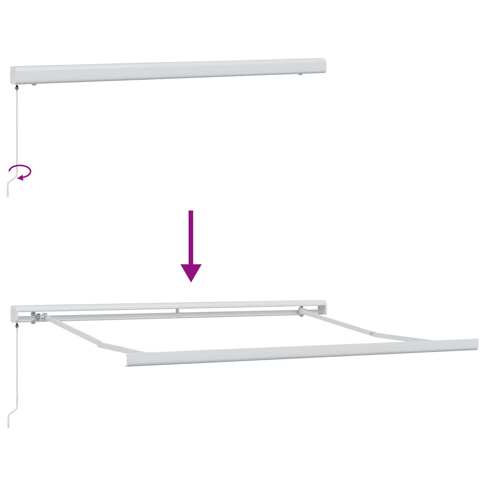 Inklapbaar Zonnescherm Rood 300 x 250 cm Stof en Metaal is nu te koop bij PeponiXL, paradijselijk wonen!