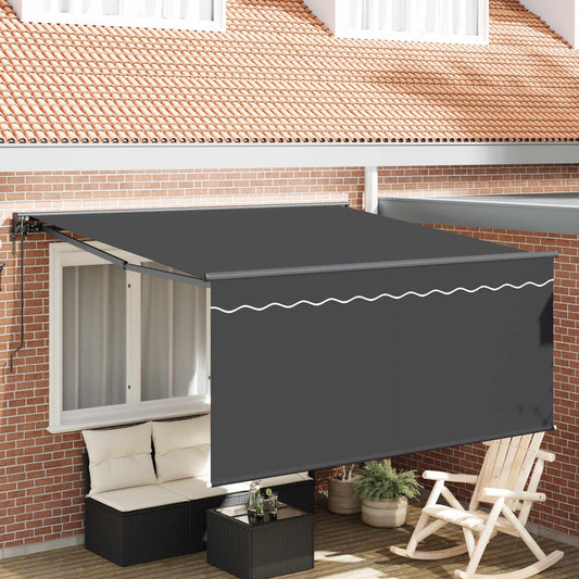 Inklapbaar Zonnescherm Antraciet 350 x 250 cm is nu te koop bij PeponiXL, paradijselijk wonen!