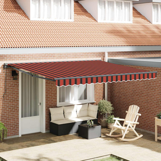Luifeldoek met Oranje en bruin 350 x 250 cm Polyester is nu te koop bij PeponiXL, paradijselijk wonen!